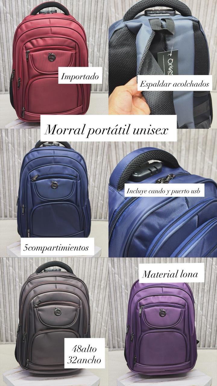 Morral Unisex con Puerto USB