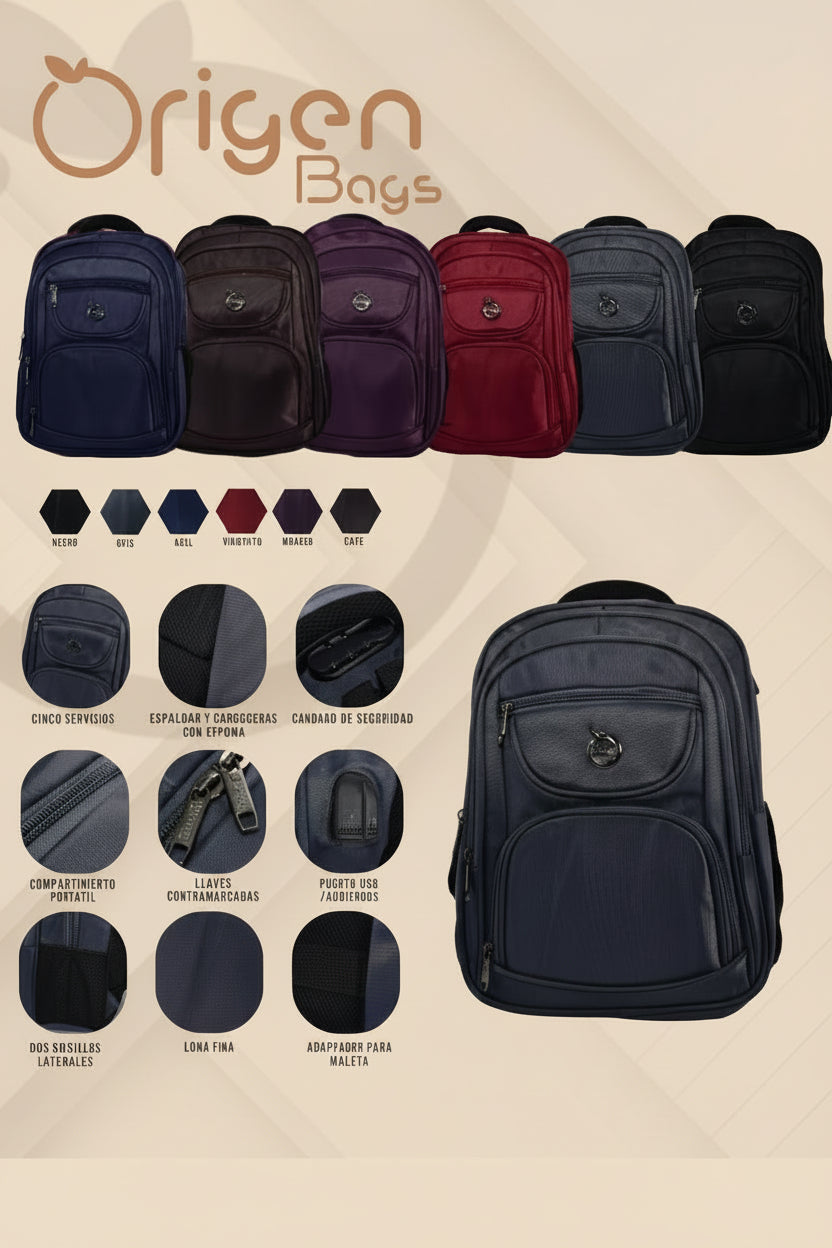 Morral Unisex con Puerto USB