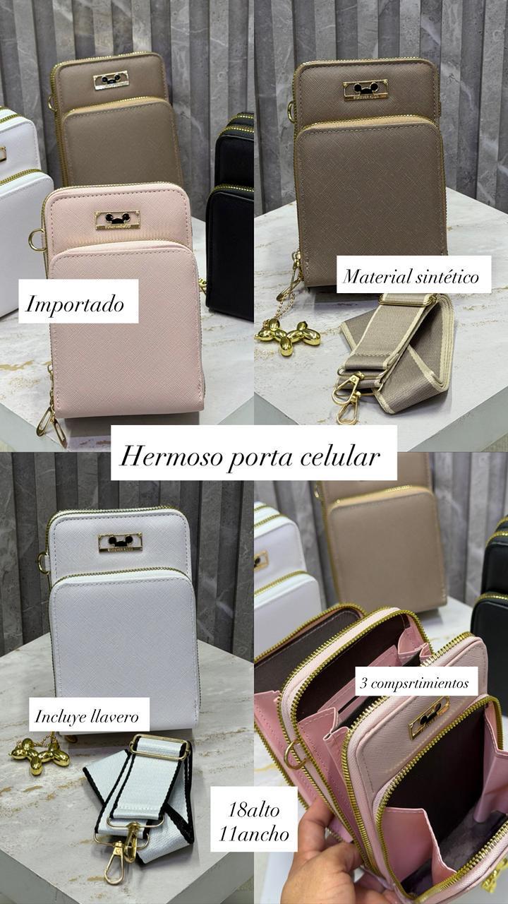 Bolso Porta Celular con Detalle Mickey