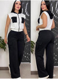 Conjunto con Capucha en Tela Burda Licrada