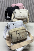 Bolso Bandolero de Lona con 5 Compartimientos