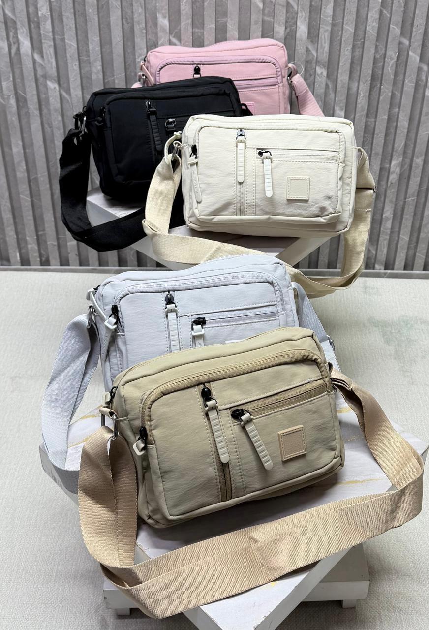 Bolso Bandolero de Lona con 5 Compartimientos