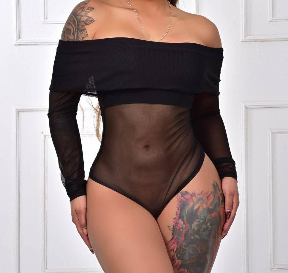 Body Transparente en Polilicra y Mallatex